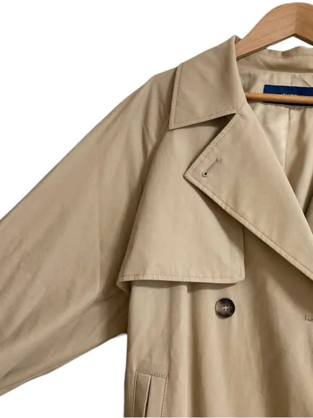 Ships | Classic Women's Beige Trench Coat - Tailored Double-Breasted Overcoat